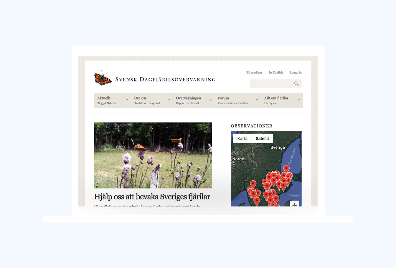 Svensk Dagfjärilsövervakning Drupal Exempel