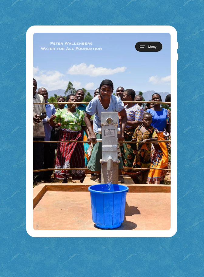 Peter Wallenberg Water for All Foundation Ipad
