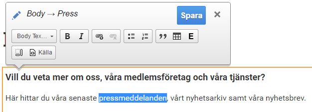 Drupal Quick Edit