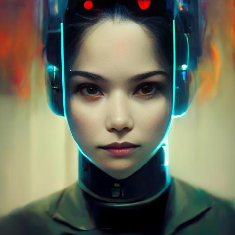 Artificiell intelligens genererad bild med Hugging Face och Adobe Photoshop Neural Filter Smart Portrait